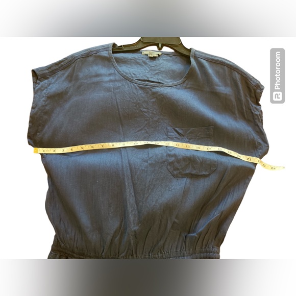 VINCE Navy Blue Linen Blend Dress. Size Small. - Picture 5 of 10